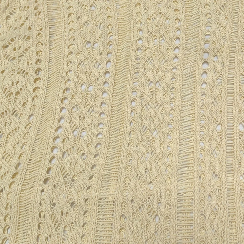 Cream Crochet Oversized Beach Swim Pool Coastal Cowgirl Poncho Cover Up